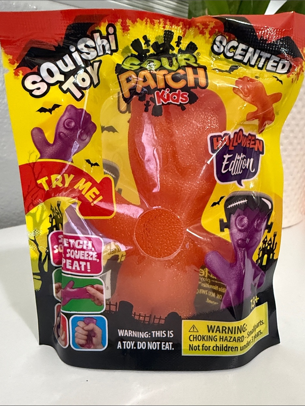Sour Patch Halloween Scented Squishi Toy - Orange
